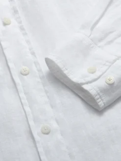 Men's White Abaco Linen Shirt