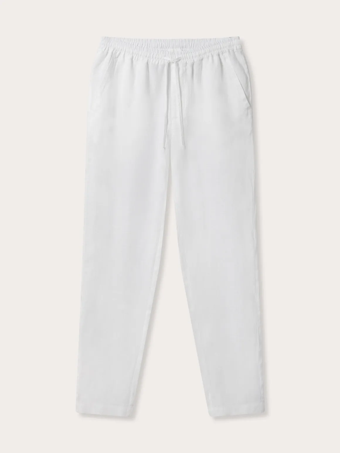 Men's White Eleuthera Linen Trousers