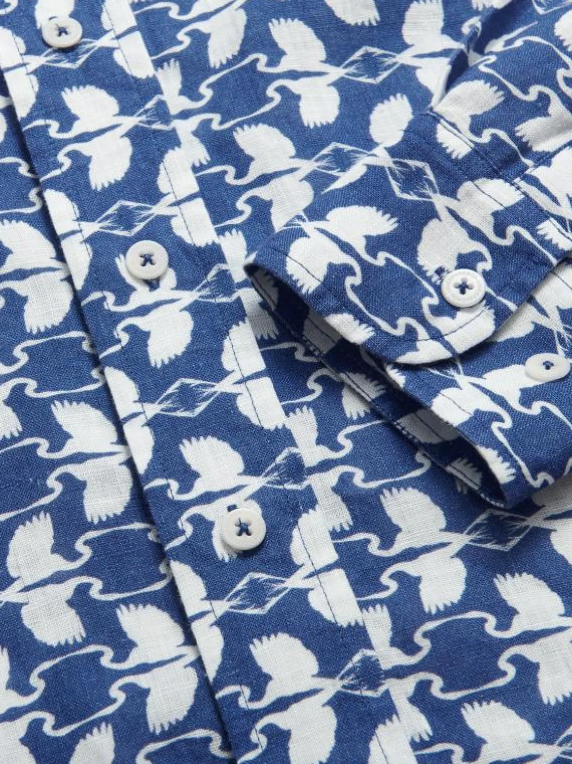 Men's White Heron Abaco Linen Shirt