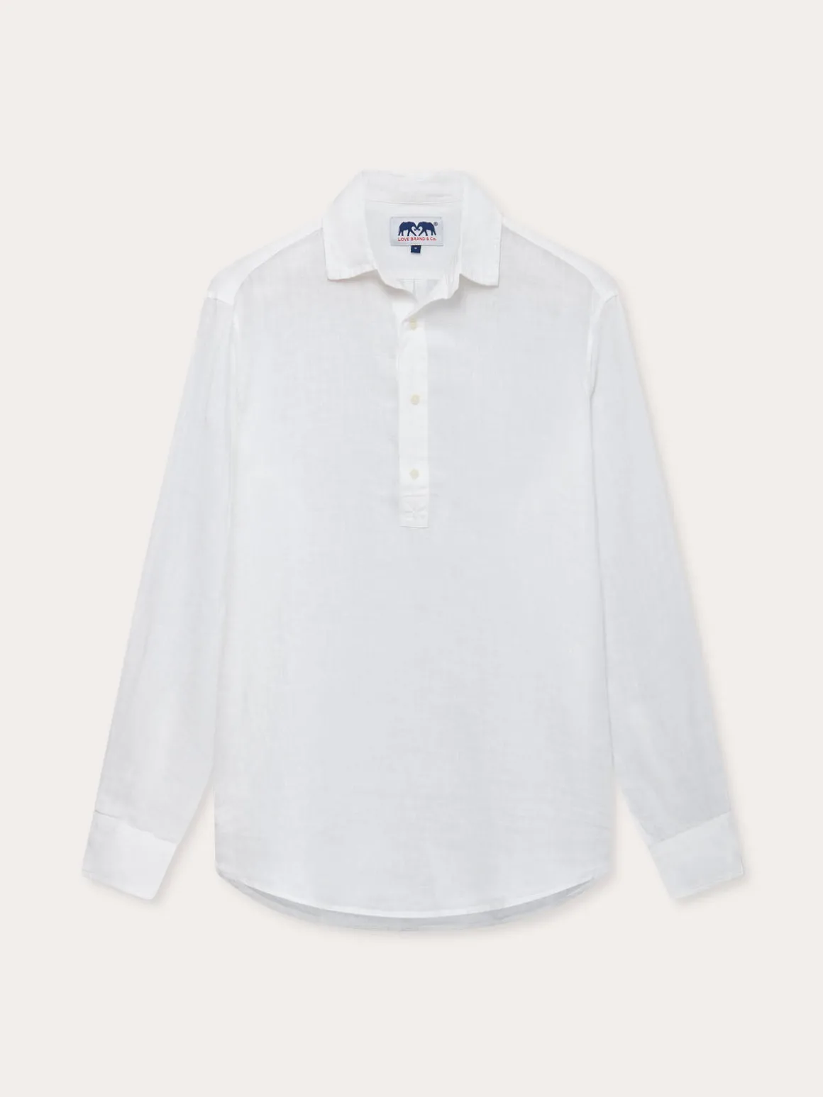 Men's White Hoffman Linen Shirt