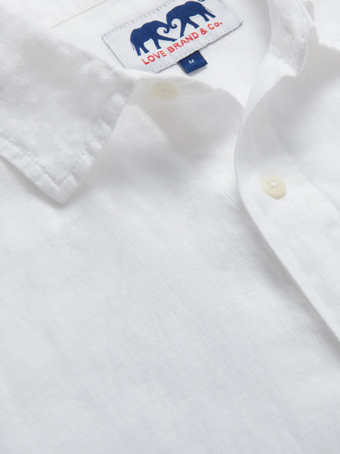 Men's White Hoffman Linen Shirt