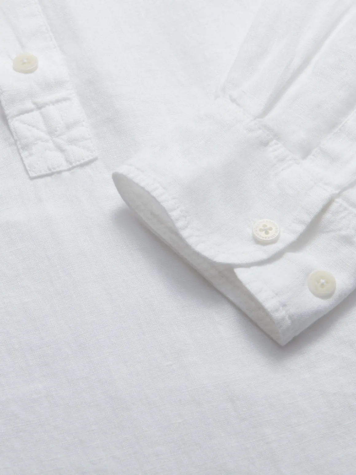 Men's White Hoffman Linen Shirt