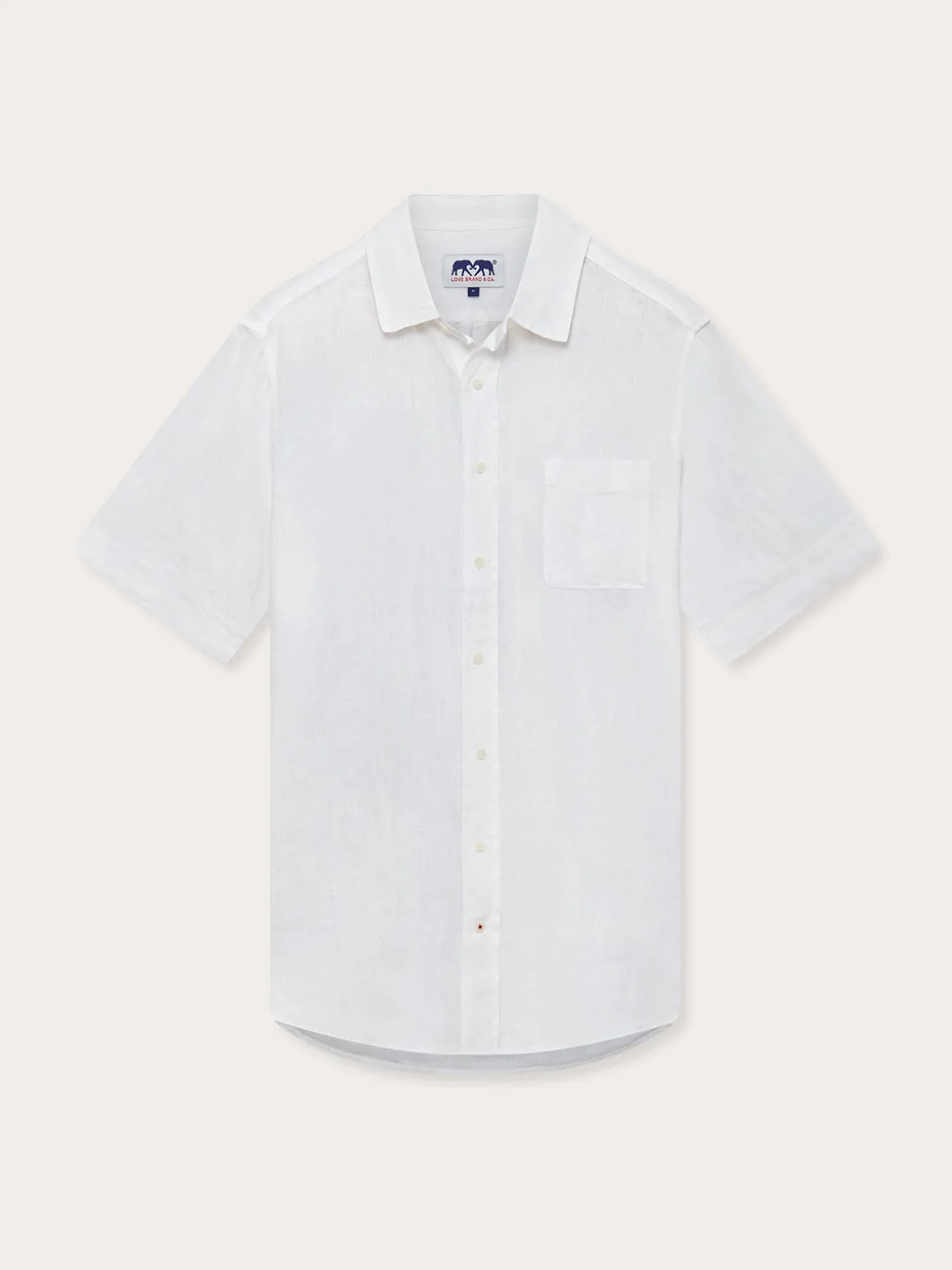 Men's White Manjack Linen Shirt