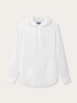 Men's White Windermere Linen Hoodie