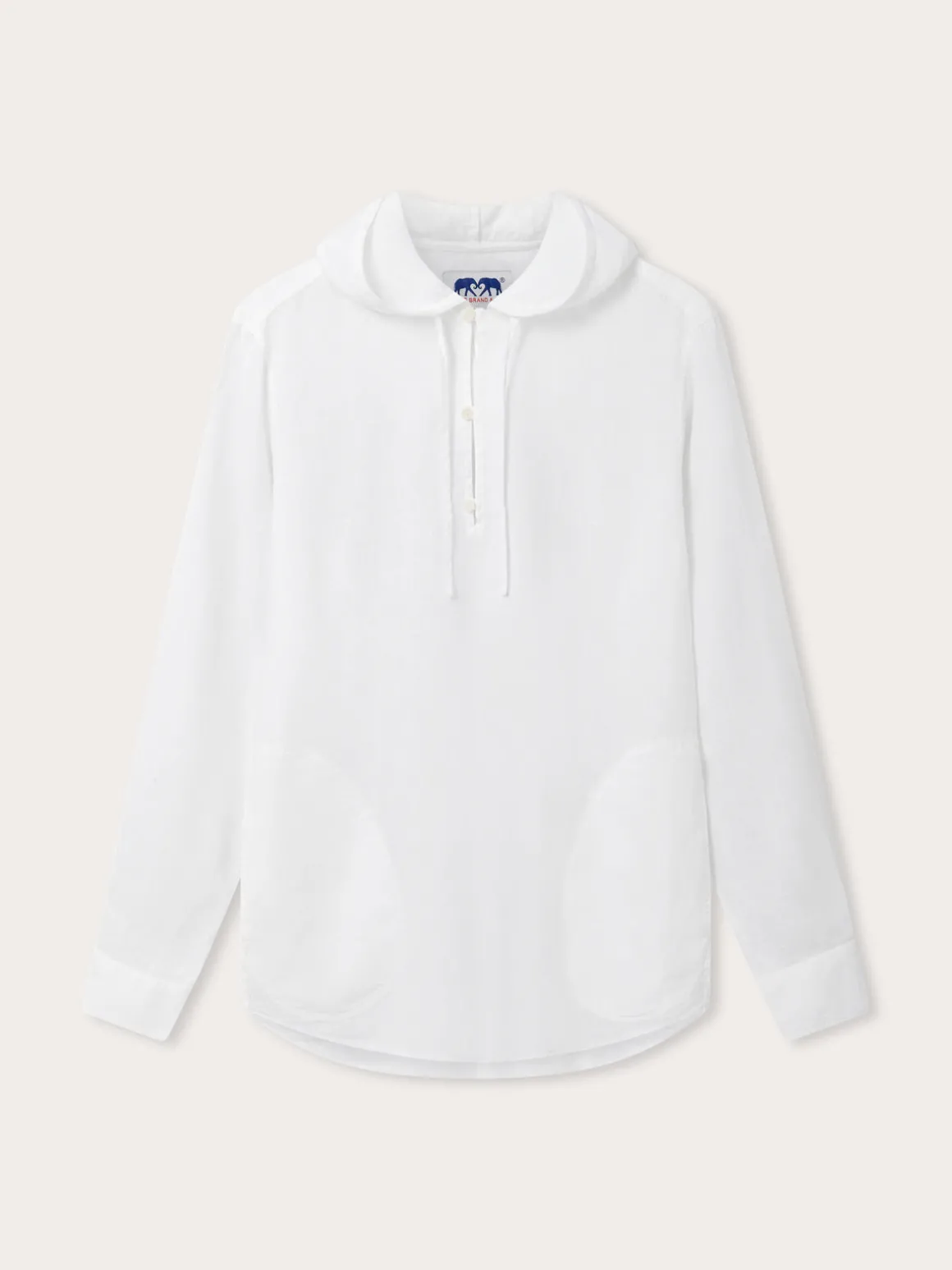 Men's White Windermere Linen Hoodie