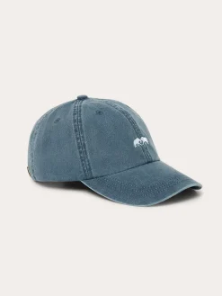 Washed Navy Crisby Cap with Vegan Leather Strap