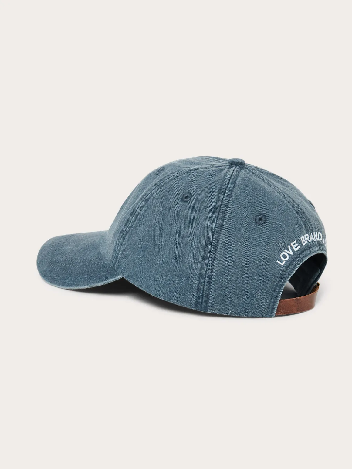 Washed Navy Crisby Cap with Vegan Leather Strap