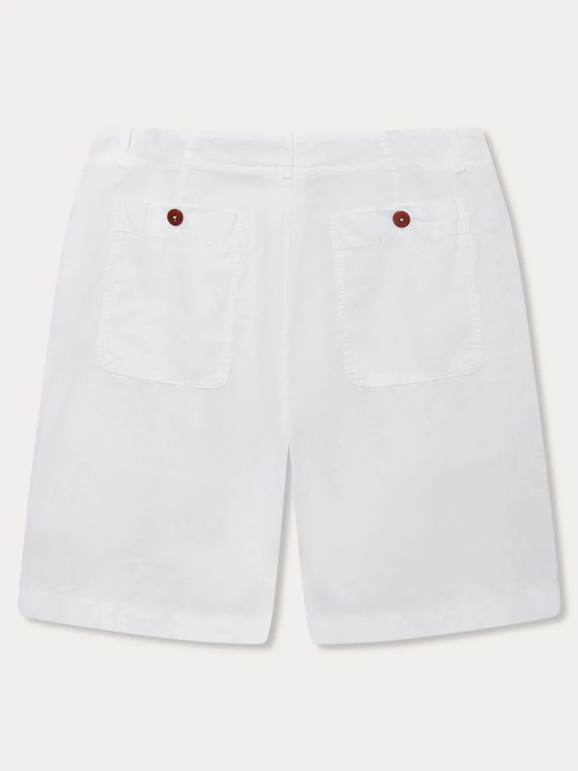 White Mens Linen Shorts