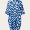 Womens Elephant Palace Blue Jumento Linen Poncho