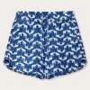 Womens Elephant Palace Blue Musha Linen Shorts