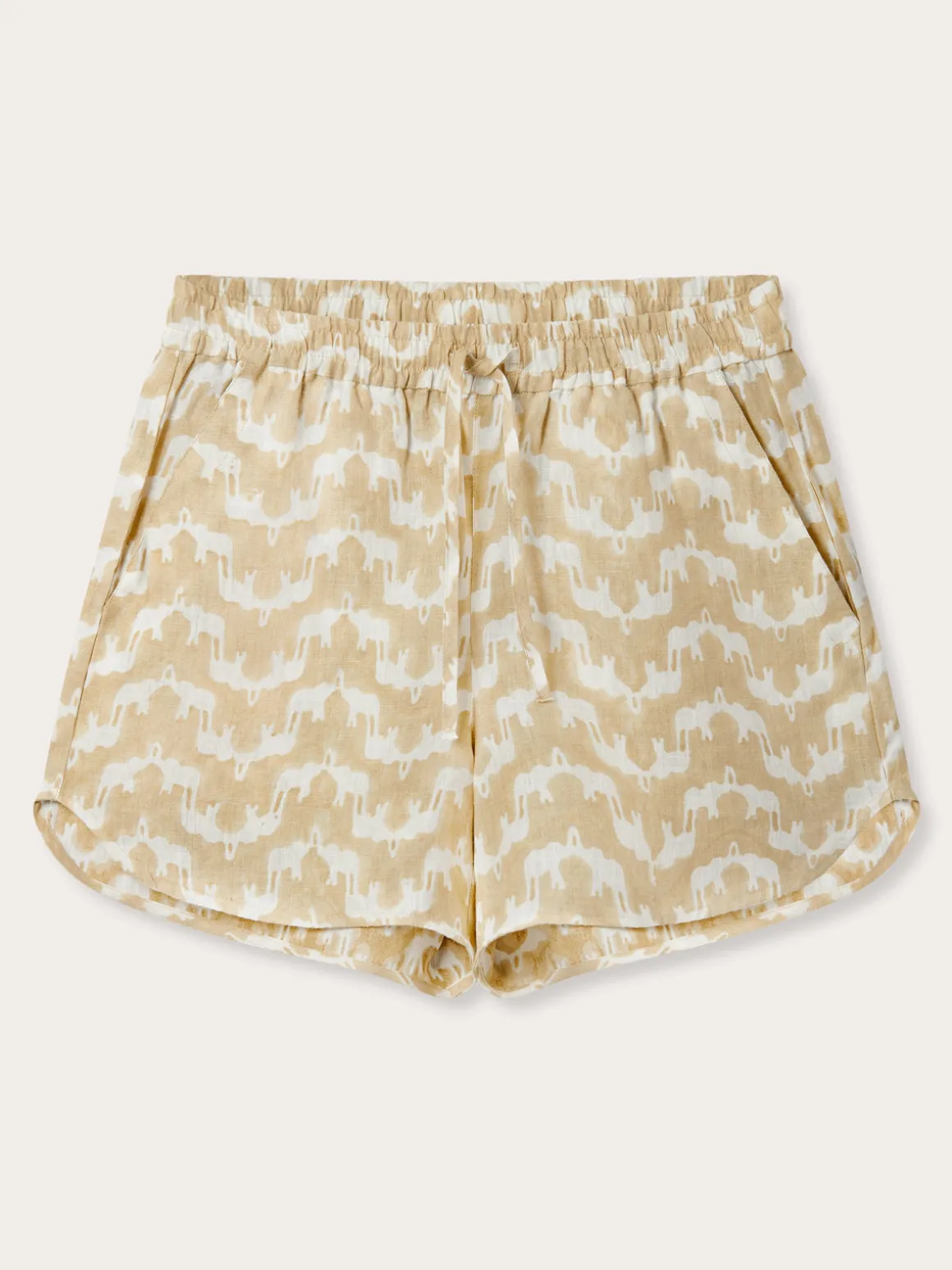 Womens Elephant Palace Coconut Musha Linen Shorts