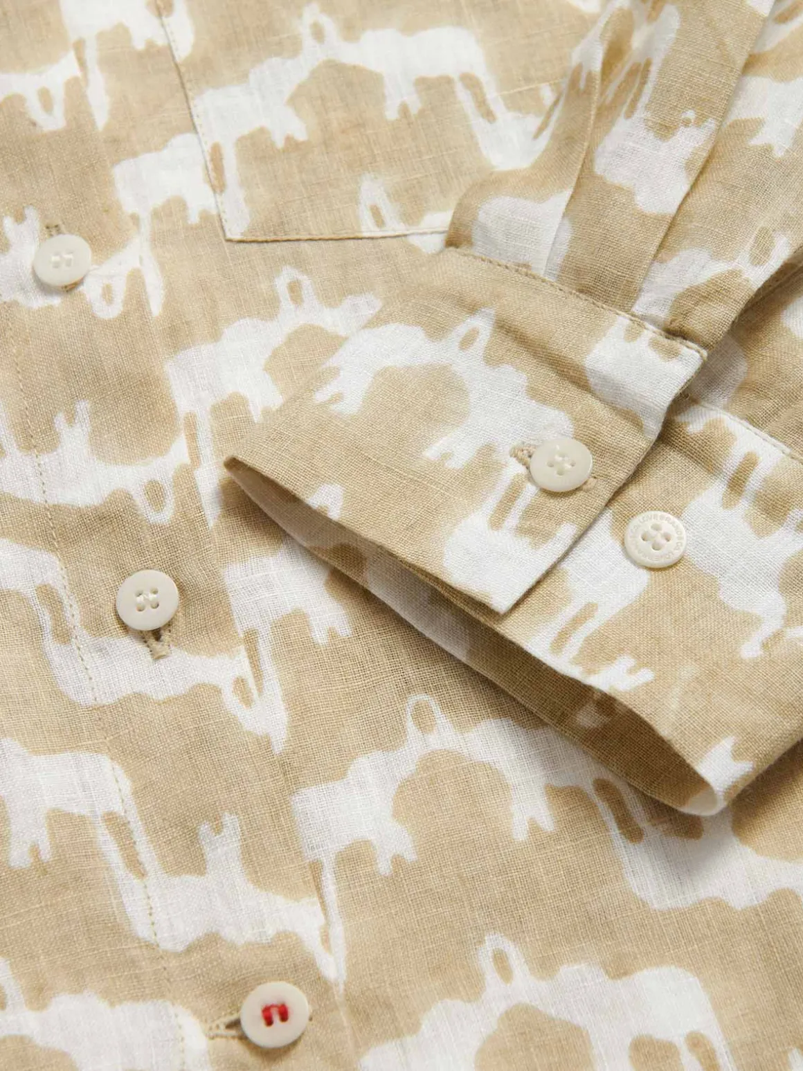 Womens Elephant Palace Coconut Inagua Linen Shirt