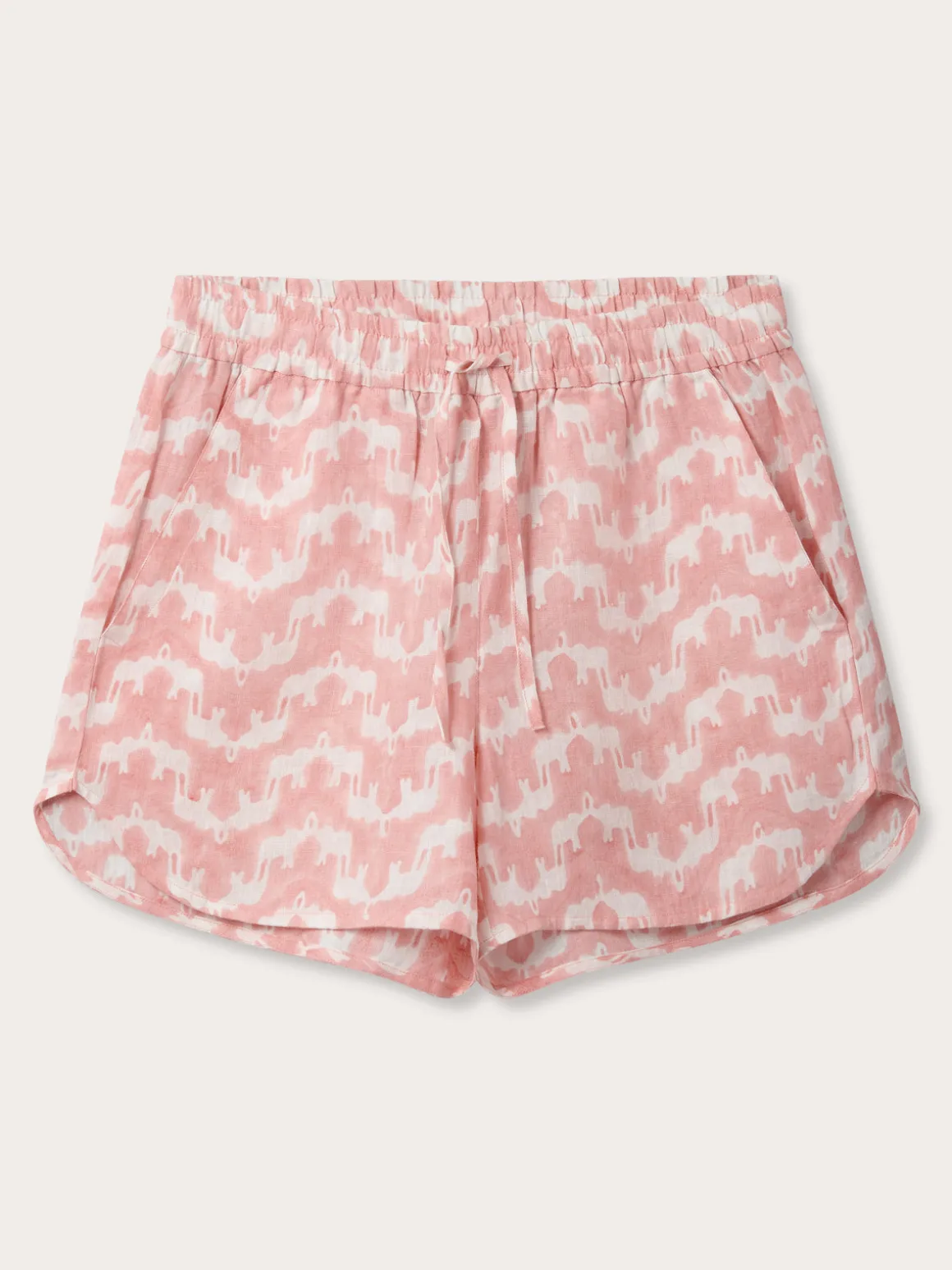 Womens Elephant Palace Strawberry Musha Linen Shorts