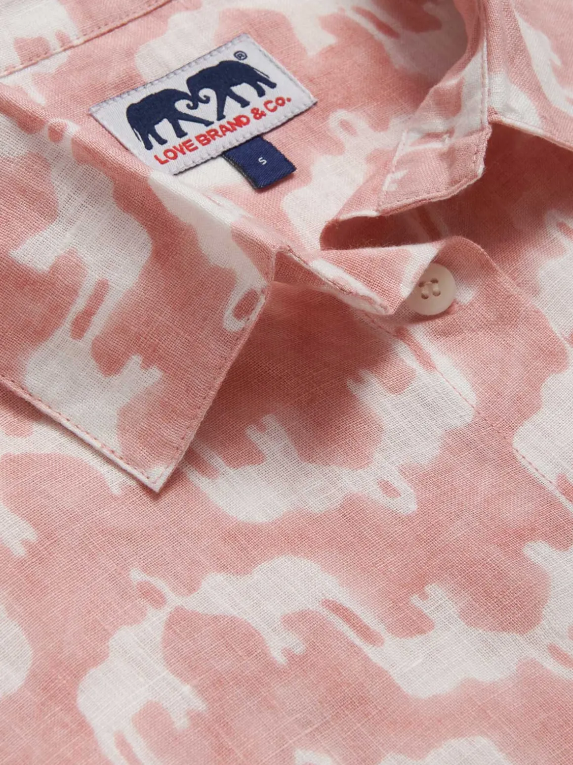 Womens Elephant Palace Strawberry Linen Shirt