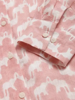 Womens Elephant Palace Strawberry Linen Dress