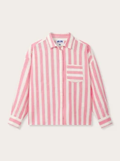 Womens Strawberries & Cream Inagua Linen Shirt