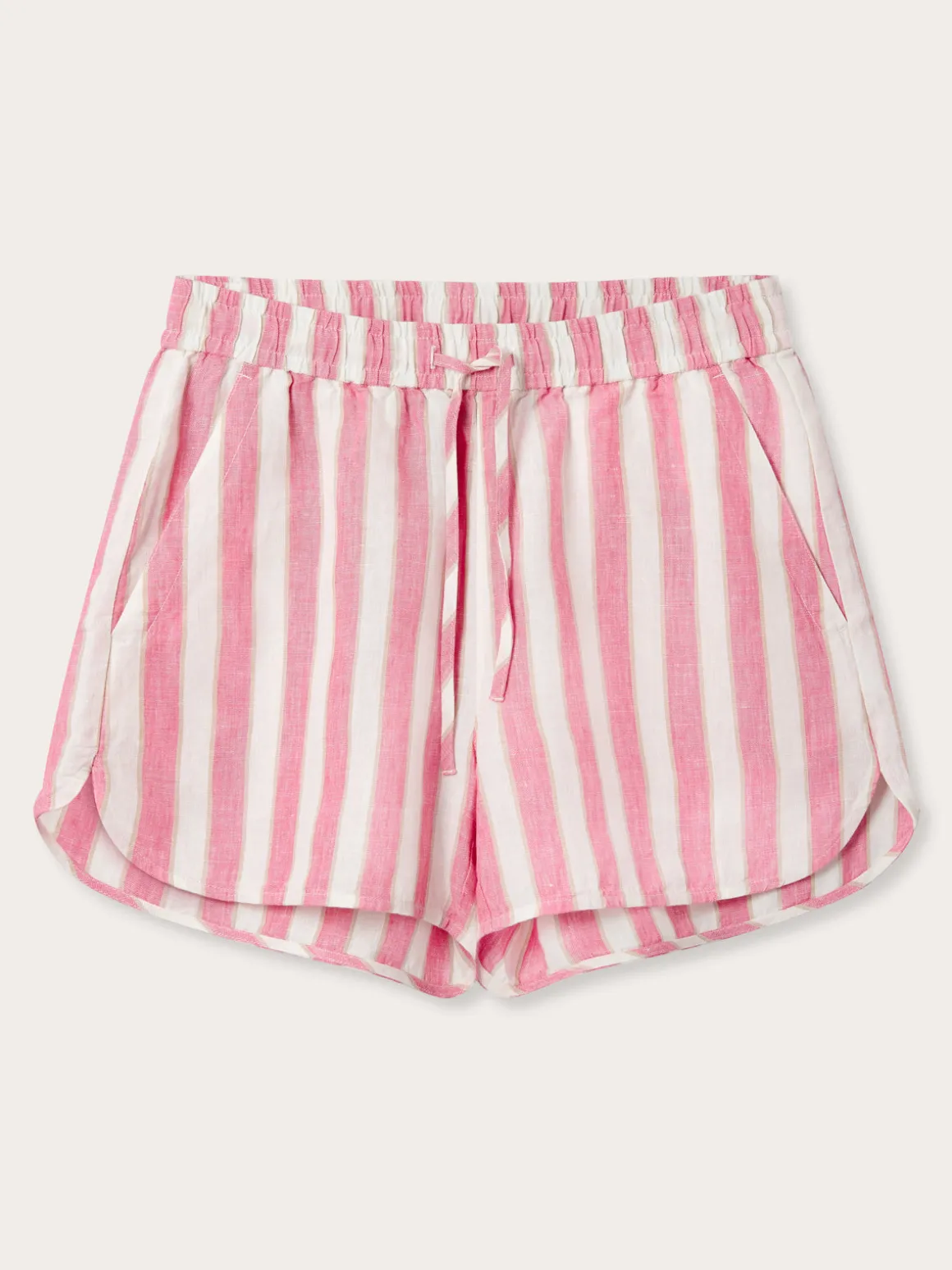 Womens Strawberries & Cream Musha Linen Shorts
