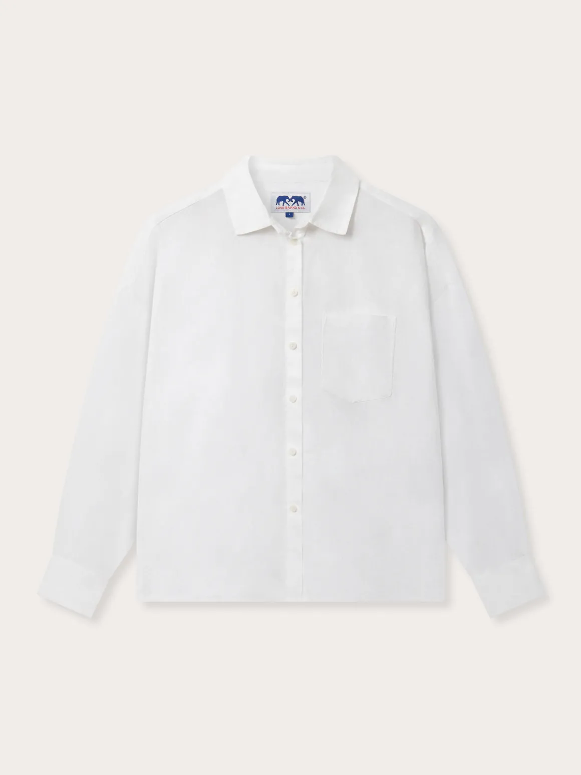 Womens White Inagua Linen Shirt