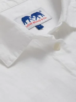 Womens White Inagua Linen Shirt
