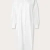 Womens White Sapodilla Linen Shirt Dress