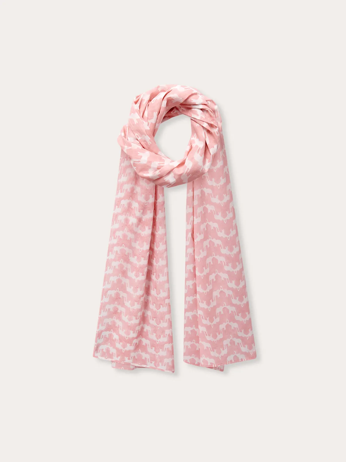 Yuma Cotton Scarf - Elephant Palace Strawberry