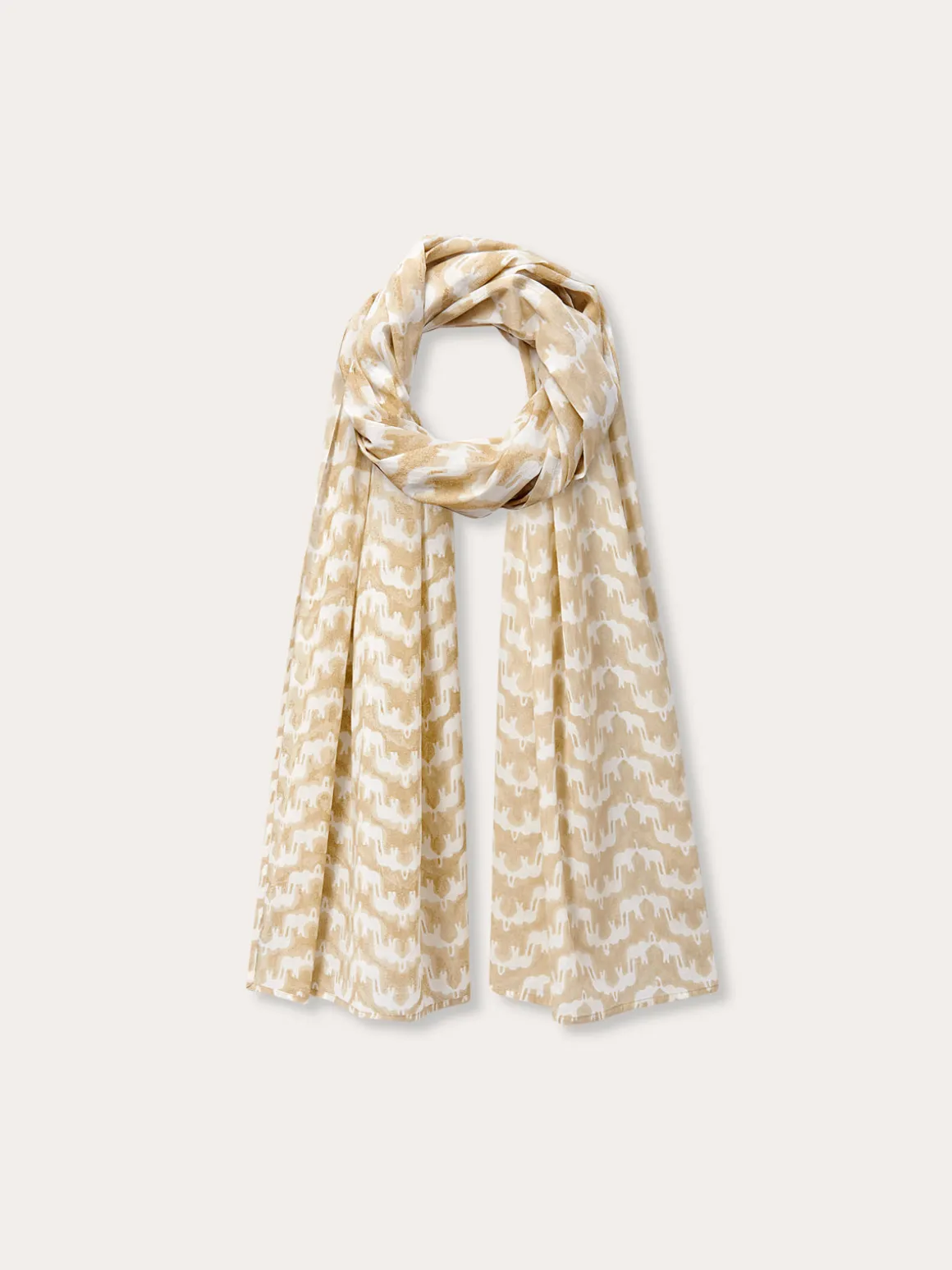 Yuma Cotton Scarf - Elephant Palace Coconut